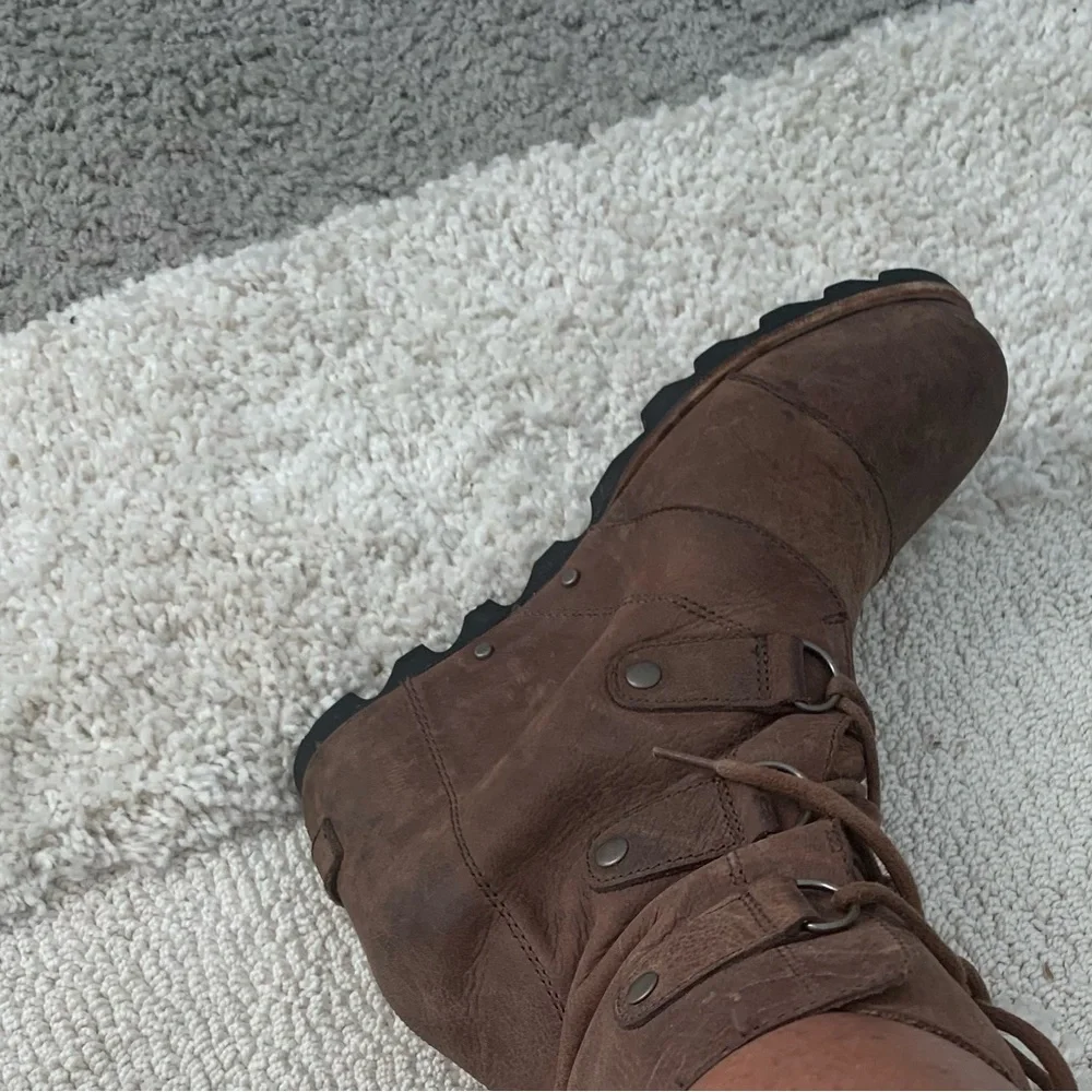 Sorel Woman’s Wedge Brown Lace-Up Ankle Boot